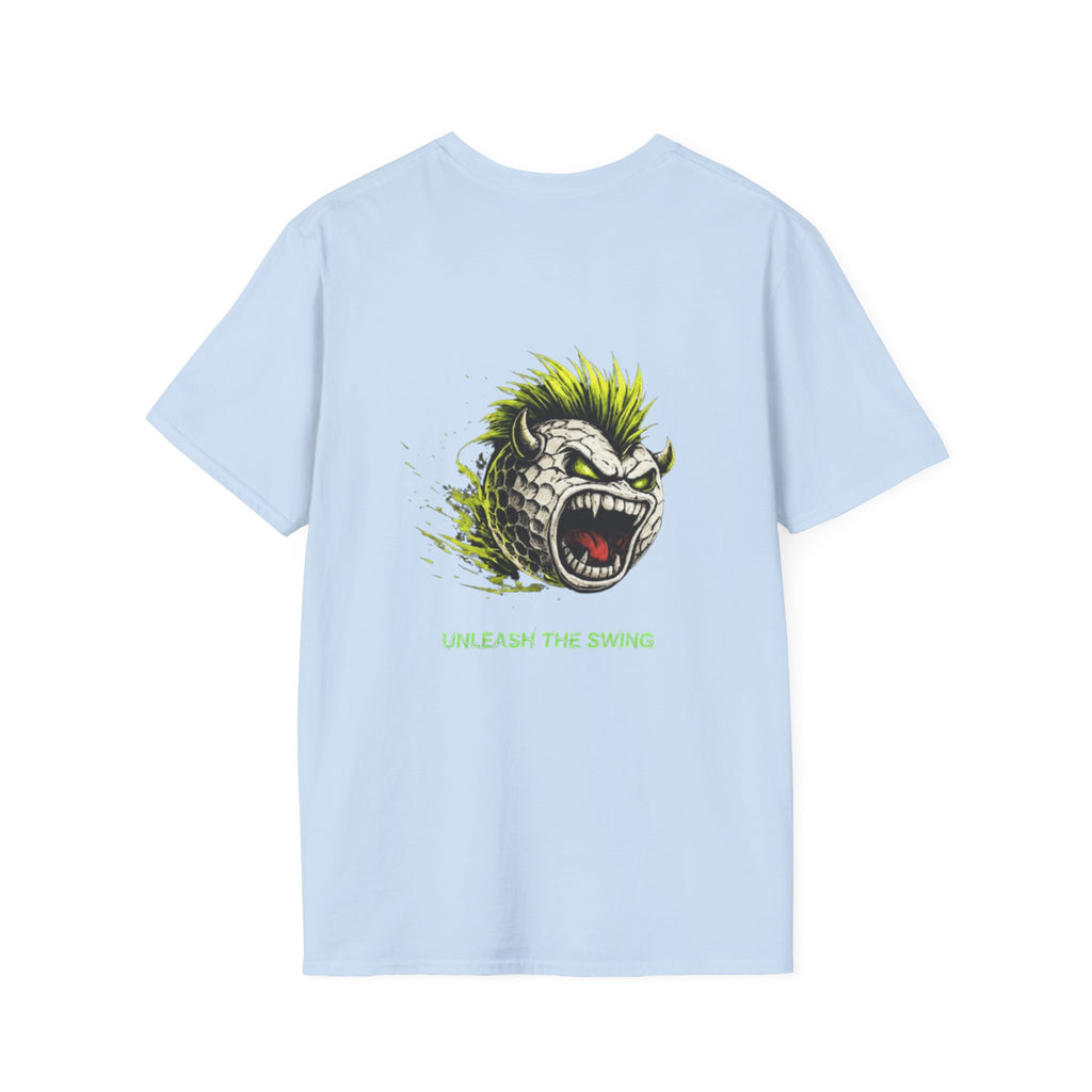 Unleash The Swing — Men's Golf Demons Graphic Tee | Neon Green Demon Design