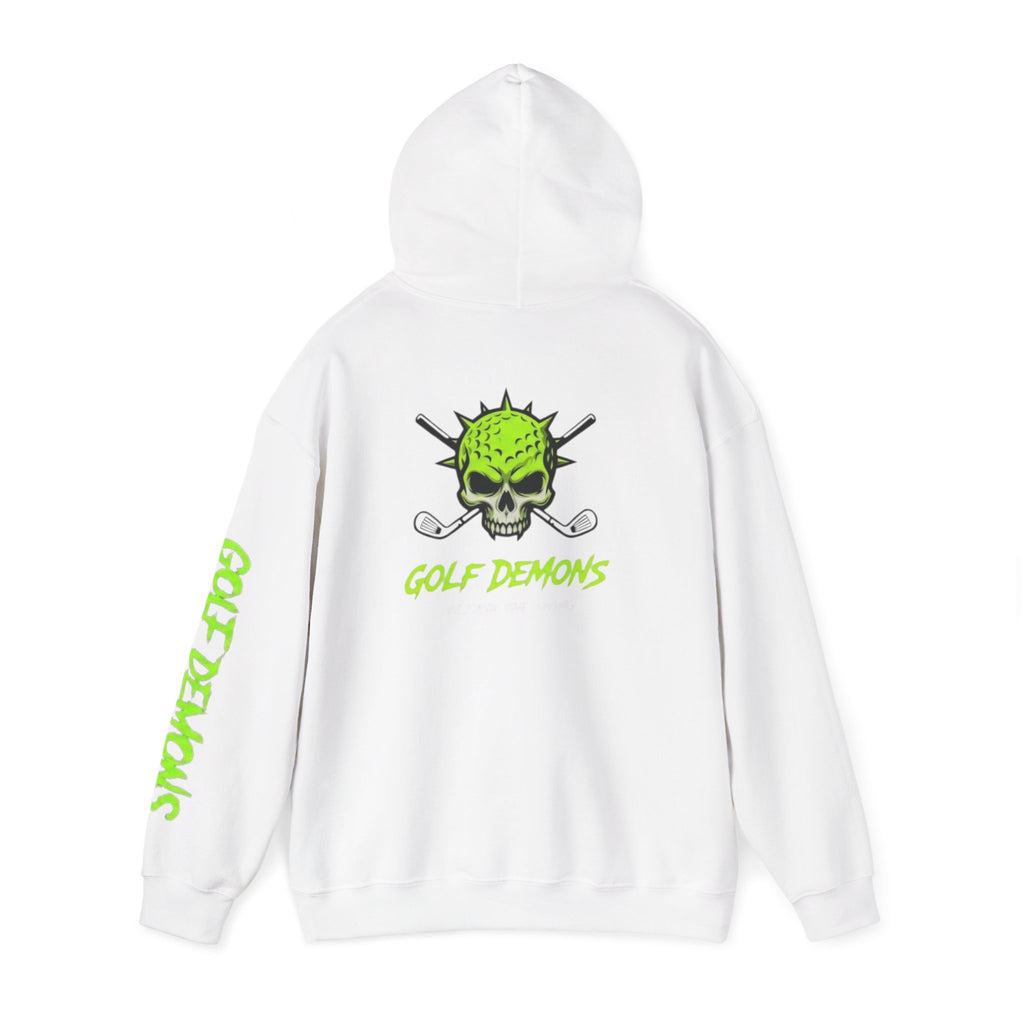 Golf Demons Neon Green Skull Golf Pullover Hoodie