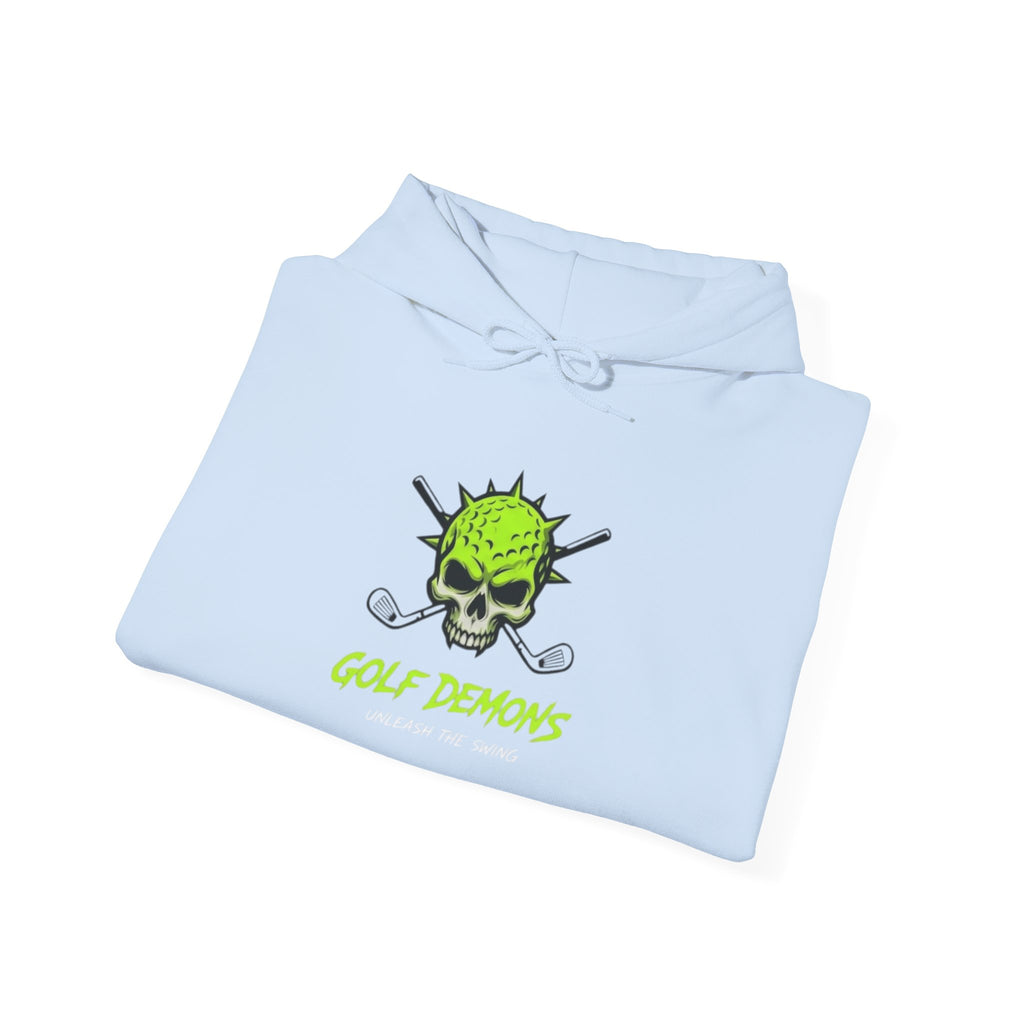 Golf Demons Neon Green Skull Golf Pullover Hoodie
