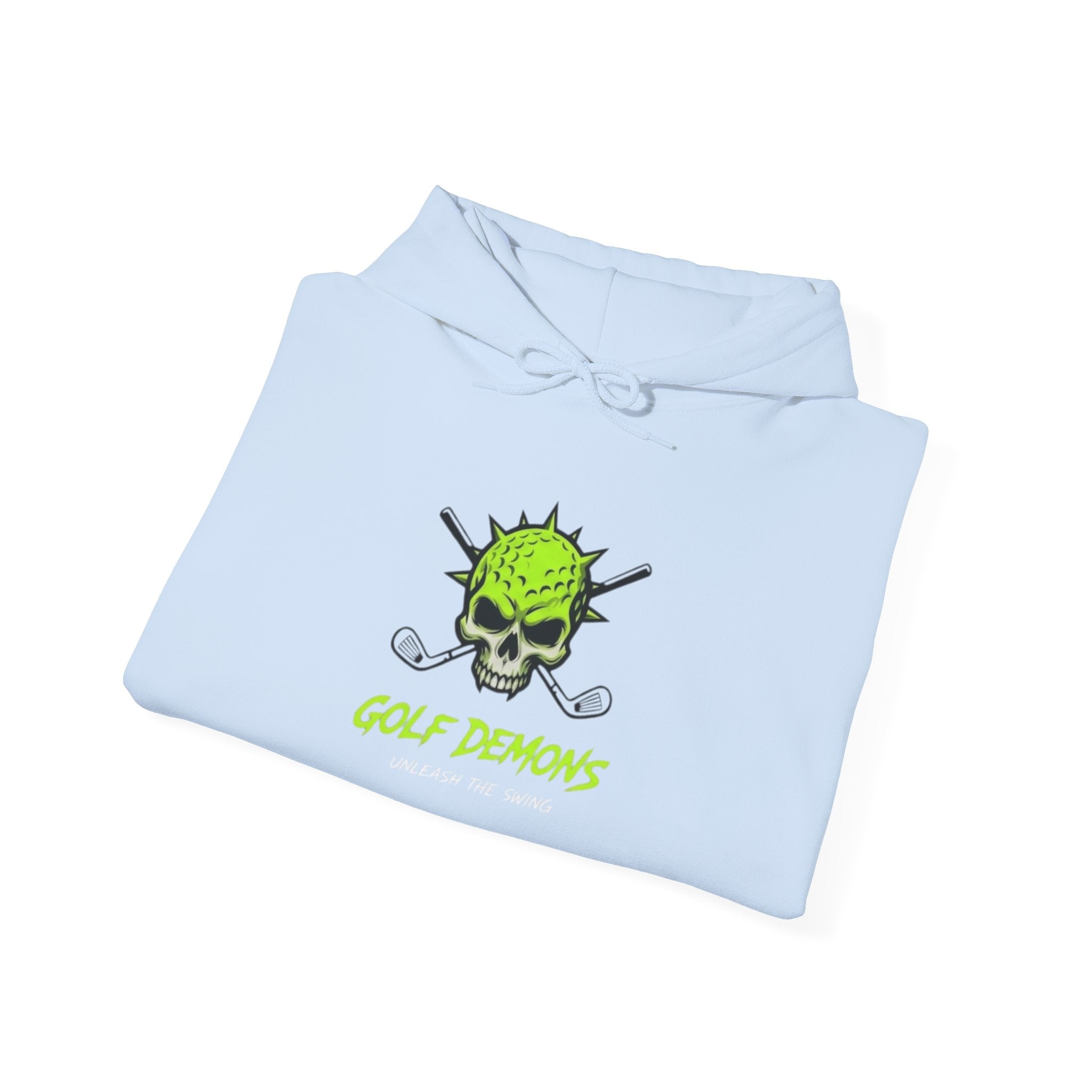 Golf Demons Neon Green Skull Golf Pullover Hoodie