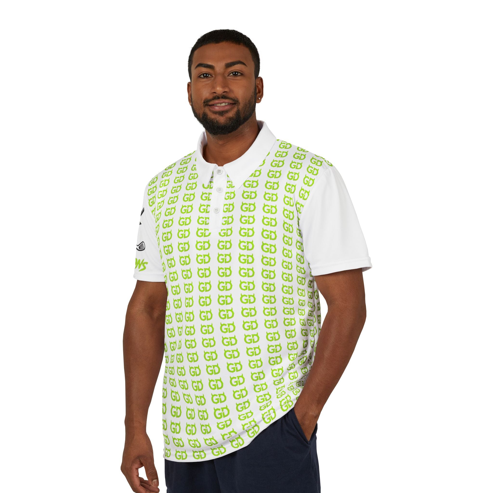 Green GG Pattern Polo Shirt