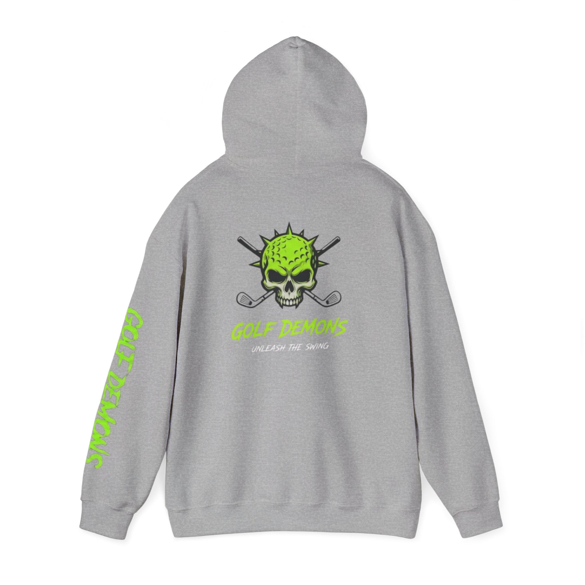 Golf Demons Neon Green Skull Golf Pullover Hoodie