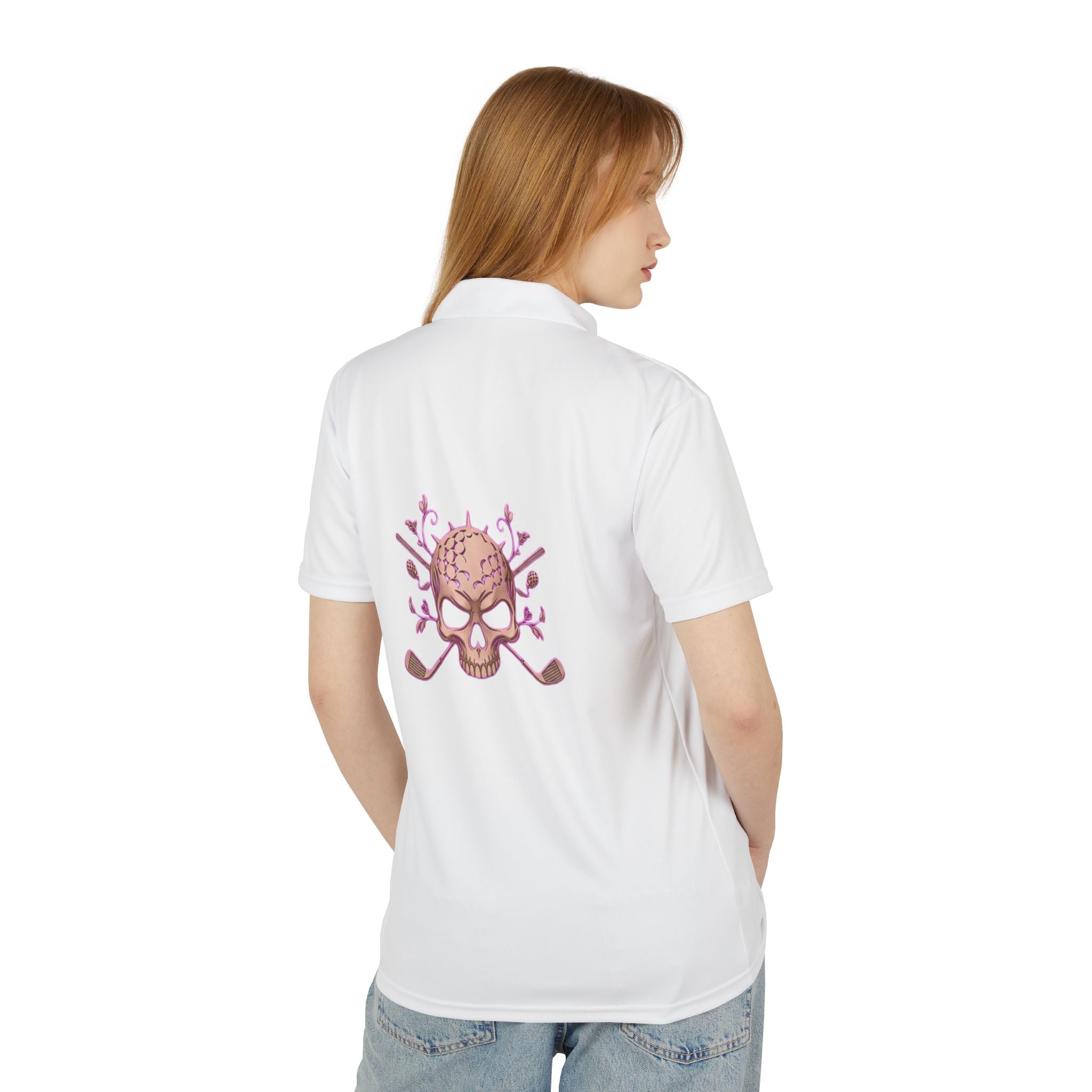 Classic Embroidered Polo Shirt – Subtle 'GD' Chest Logo, Clean White Work & Casual Tee