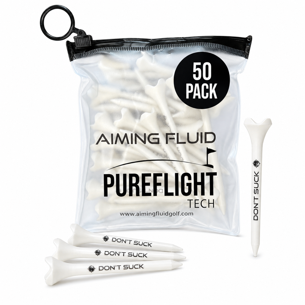 DON’T SUCK™ Golf Tees – PureFlight™ 4-Prong Design (50-Pack)