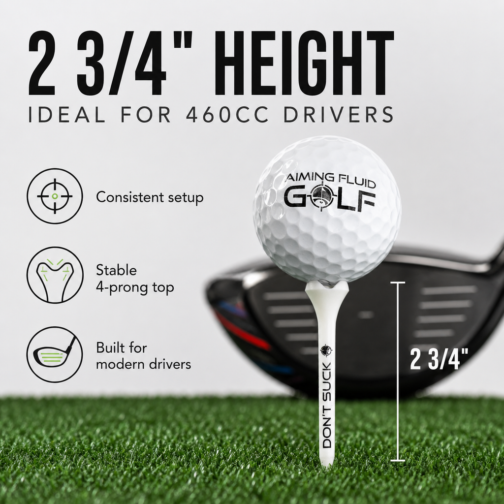 DON’T SUCK™ Golf Tees – PureFlight™ 4-Prong Design (50-Pack)