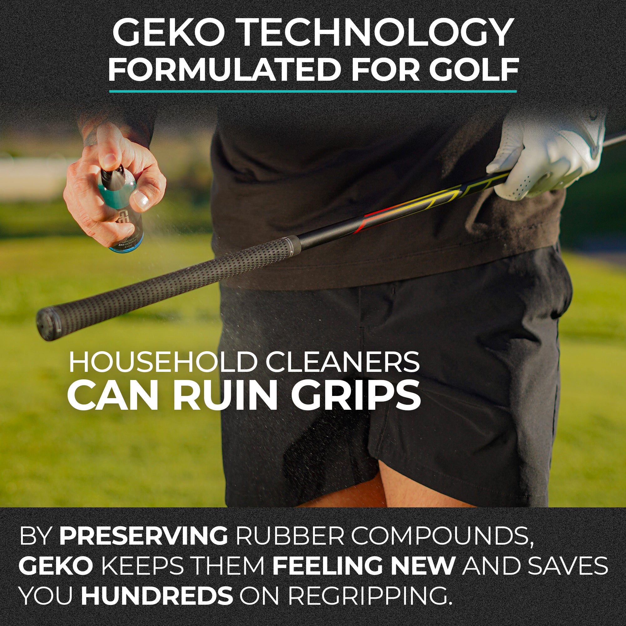 Golf Grip Cleaner & Restorer — 2-in-1 Golf Club Grip Cleaning Solution
