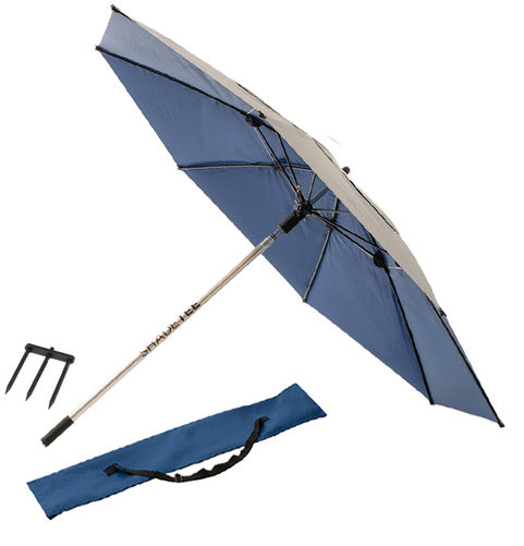 ShadeTee Golf Range Umbrella with Telescopic Pole - Navy Blue