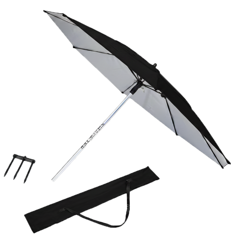 ShadeTee Sport Golf Range Umbrella with Telescopic Pole - Black