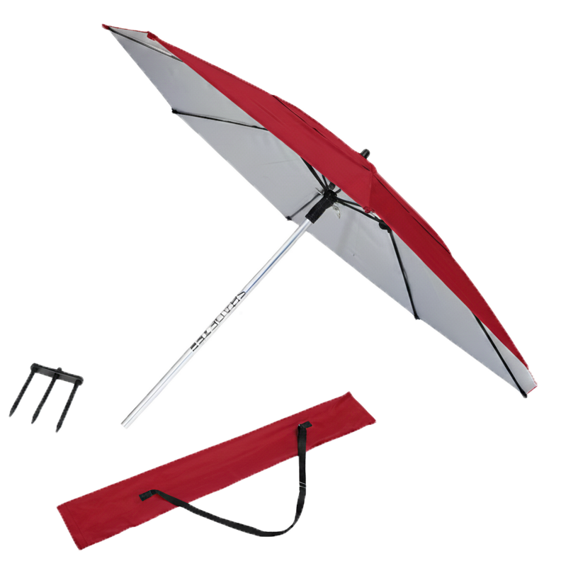 ShadeTee Sport Golf Range Umbrella with Telescopic Pole - Red