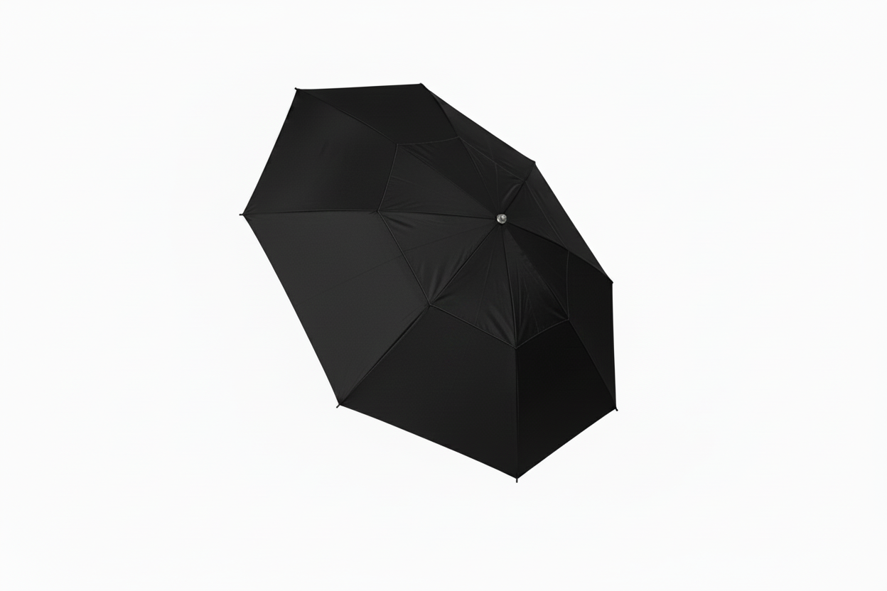 ShadeTee Sport Golf Range Umbrella with Telescopic Pole - Black