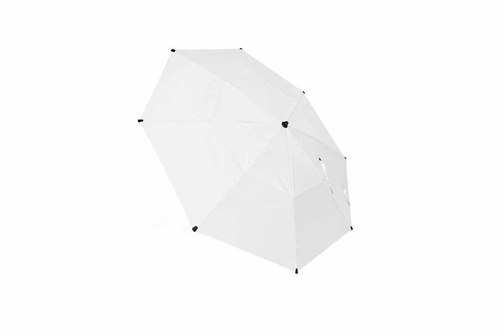 ShadeTee Sport Golf Range Umbrella with Telescopic Pole - White