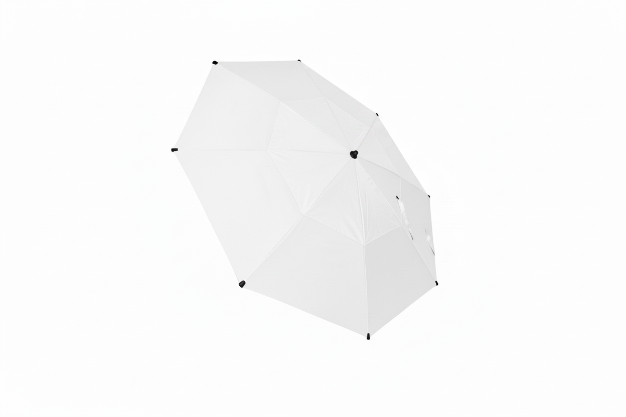 ShadeTee Sport Golf Range Umbrella with Telescopic Pole - White