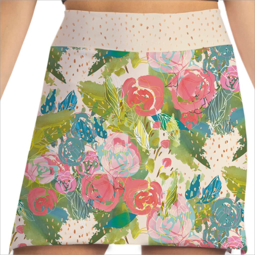A ROSE IS A ROSE PULL ON SKORT