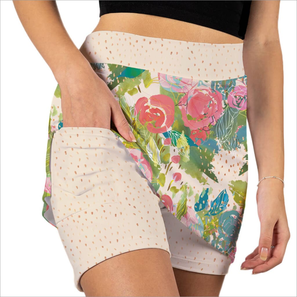 A ROSE IS A ROSE PULL ON SKORT