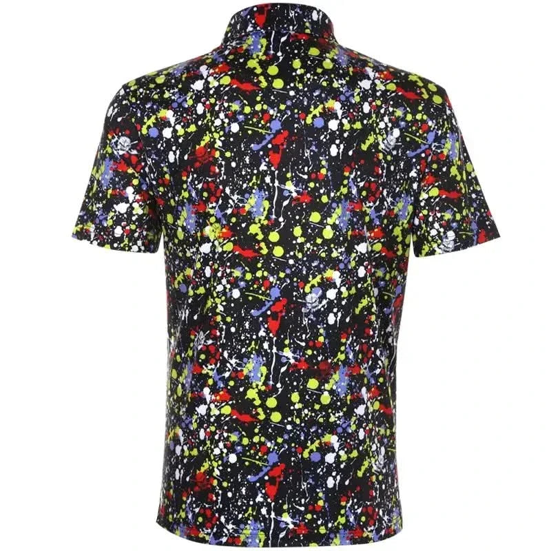 A-Game Cool-Stretch Men's Performance Golf Shirt (Black)