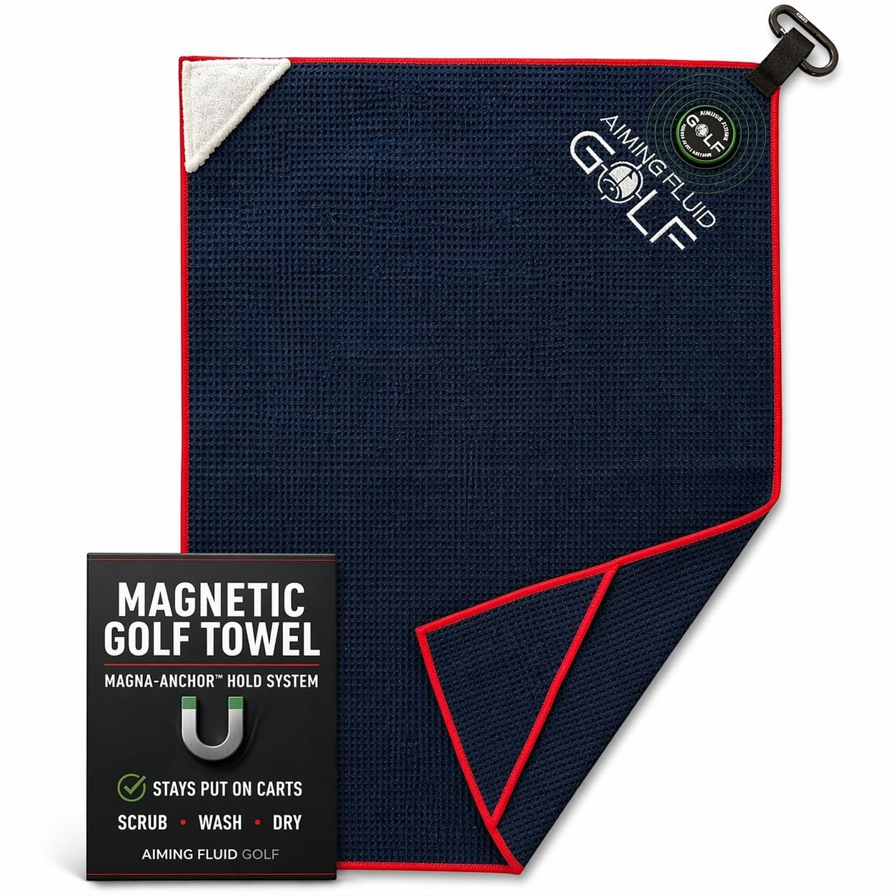 Magna-Anchor™ Magnetic Golf Towel – Stubby (16×24)