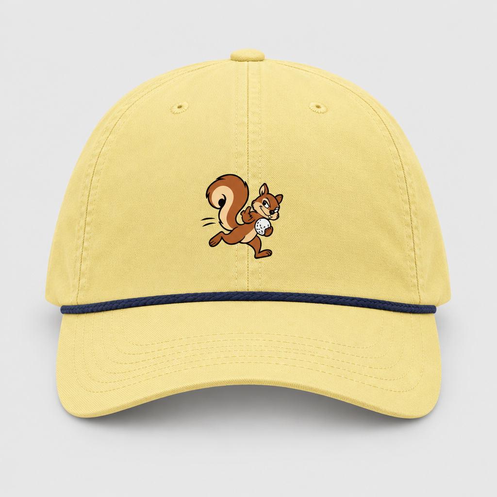 Ball Bandit yellow and navy hat mockup