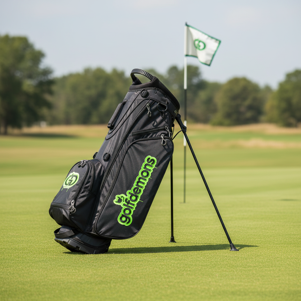 Black/Green Static Series bag, GD-badge side