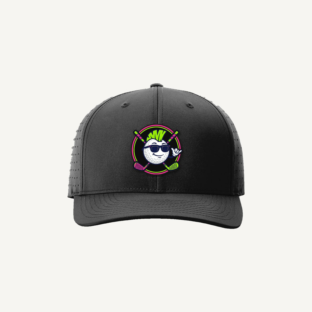 The BOB & Crossed Clubs — Golf Demons Performance Hat (Black)
