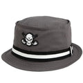 Premium Bucket Golf Hat w/ Skull (Charcoal)