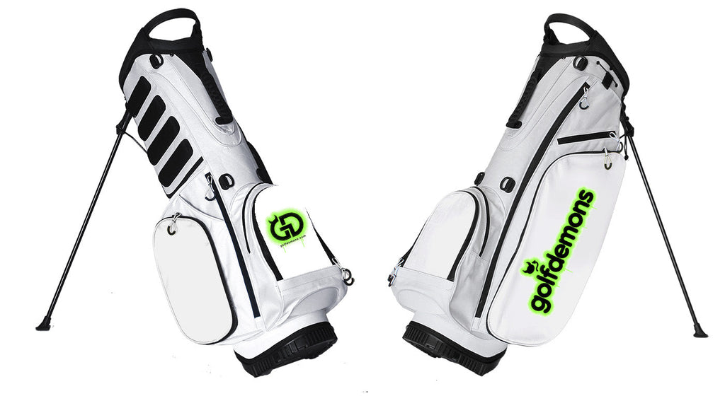 Golf Demons Static Series Golf Bag — White/Green