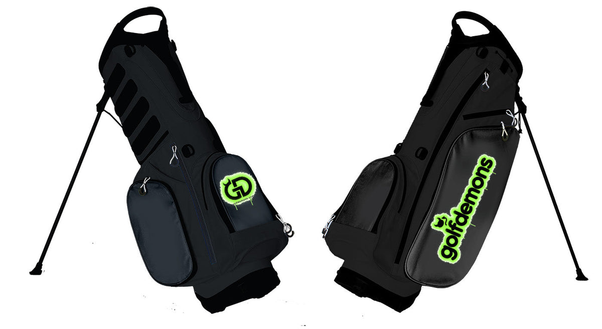 Golf Demons Static Series Golf Bag — Black/Green