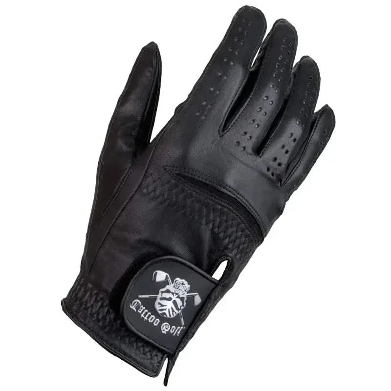 Black Cabretta Leather Men's Golf Glove
