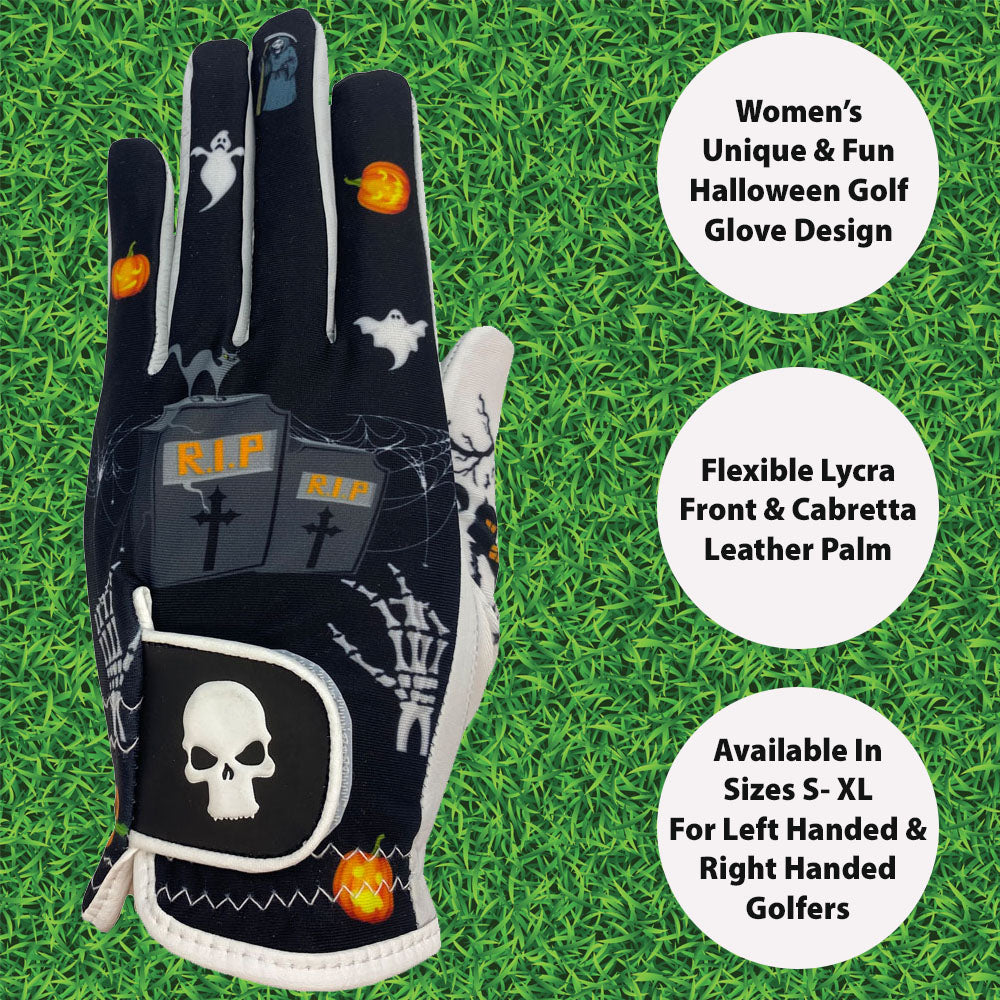 Giggle Golf Halloween Black Women's Golf Glove