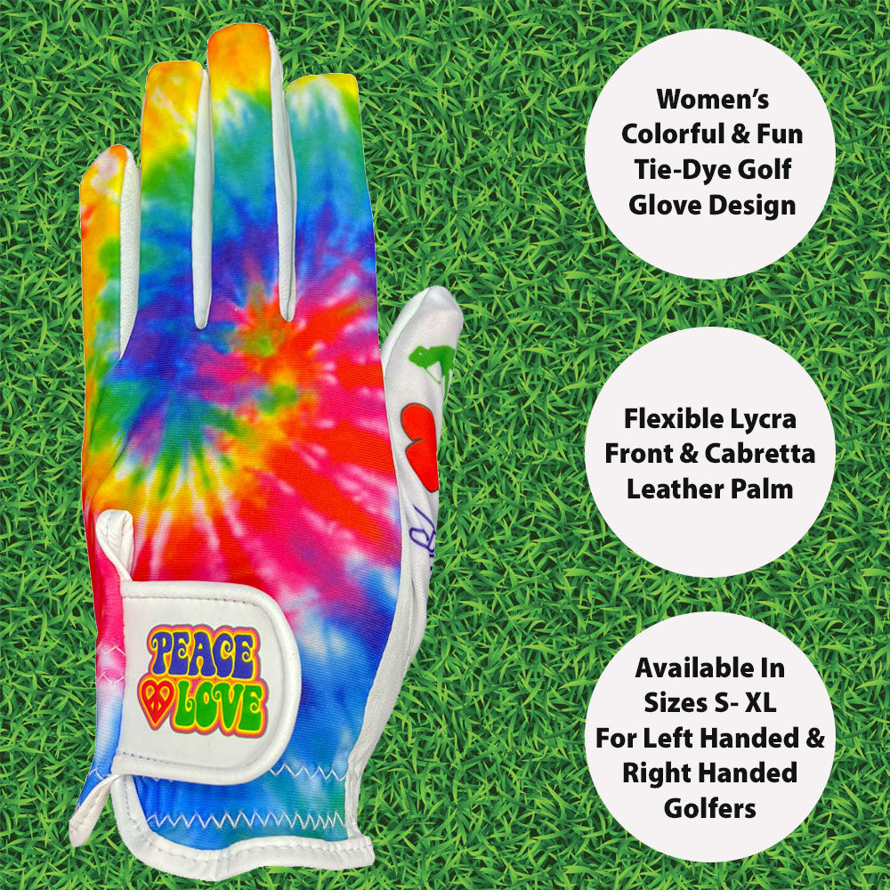 Giggle Golf Groovy Tie-Dye Women's Golf Glove