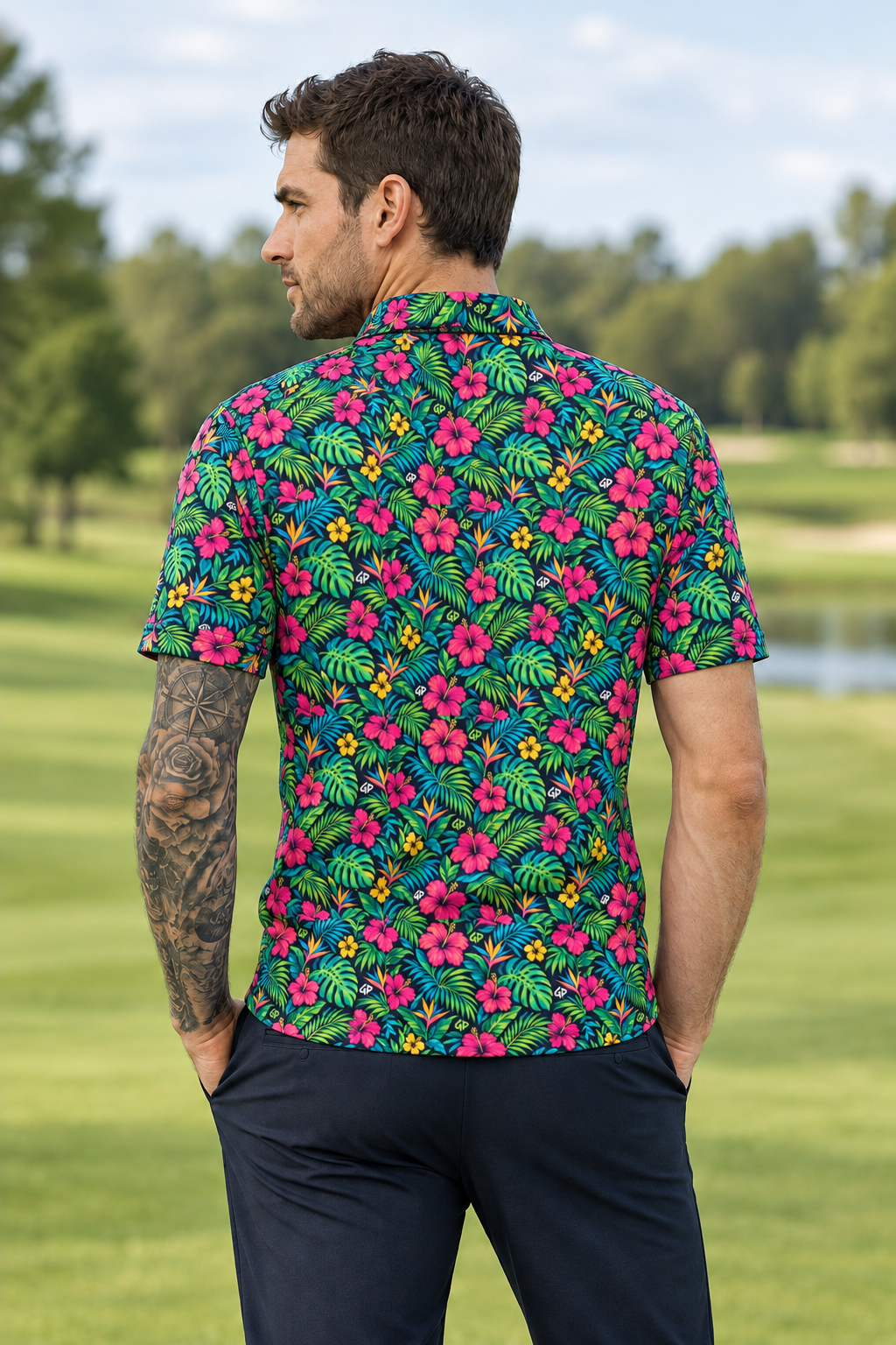 Island Riot back-view course image