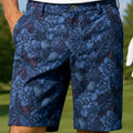 Aloha Cool-Stretch Men's Hawaiian Golf Shorts (Black)
