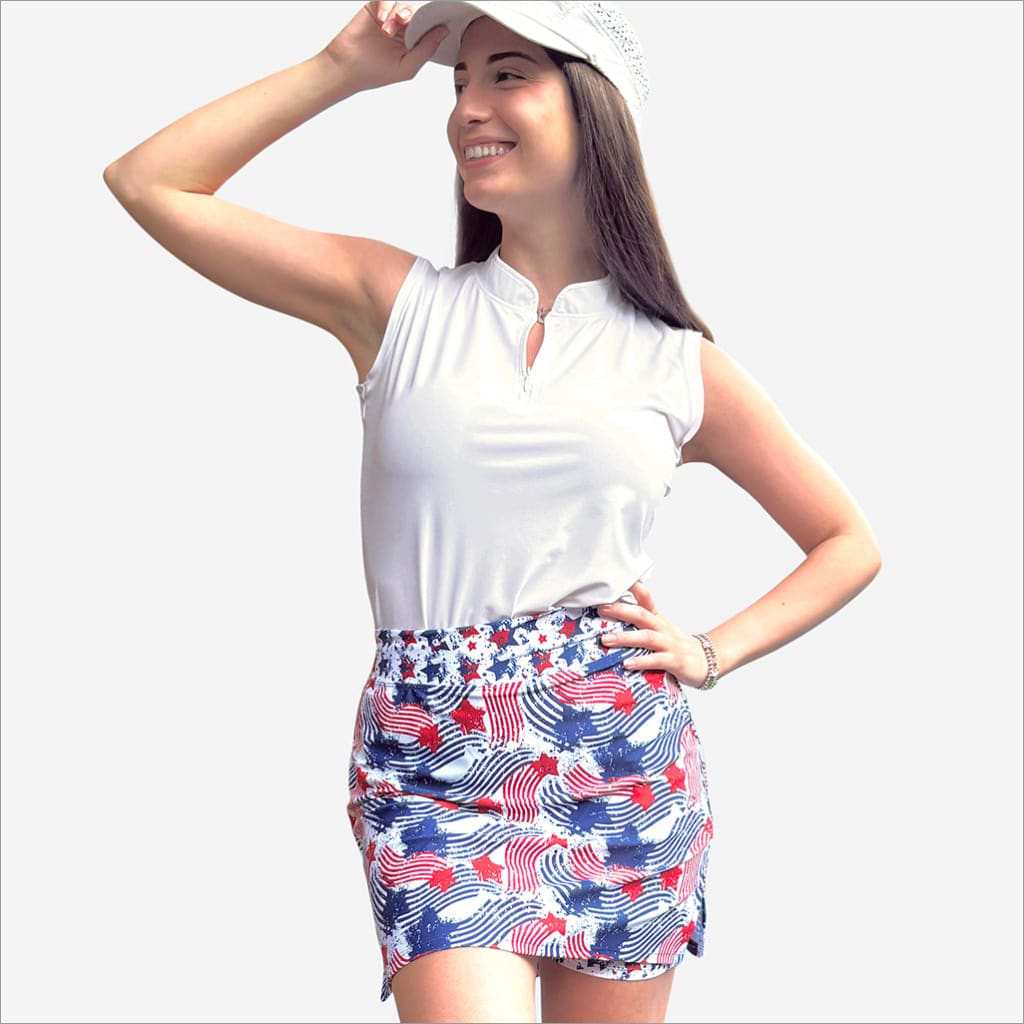 STAR SPANGLED PATTERN SKORT